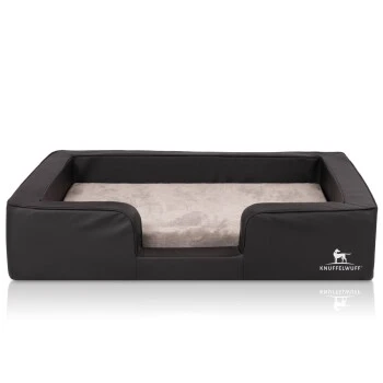 Knuffelwuff Orthopädisches Hundebett Mit Wendekissen Aus Kunstleder Indianapolis Schwarz M-L 1 Knuffelwuff Orthopädisches Hundebett Mit Wendekissen Aus Kunstleder Indianapolis Schwarz M-L
