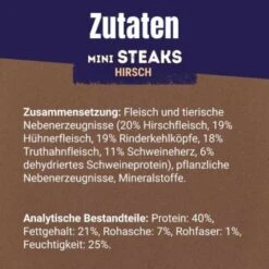 Adventuros Mini Steaks Hirsch 7x70g -Wuff Welt 1f4cb3dec5b97840b039a102f2e0087719fc49d3 bdbcf252639ee764aae40a0c3f8afb0add9f2422