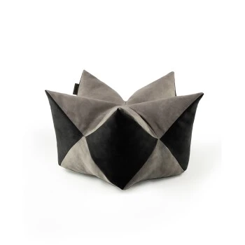 Lionto Hundebett - Kronenkissen Grau/ Schwarz S 1 Lionto Hundebett - Kronenkissen Grau/ Schwarz S