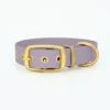THE DOG IDEA Biothane Halsband Gold Lavendel M