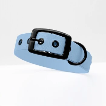 THE DOG IDEA Biothane Halsband Hellblau Schwarz S 1 THE DOG IDEA Biothane Halsband Hellblau Schwarz S